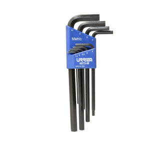 4972M Juego de 9 llaves hexagonales "L" métricos rack Urrea