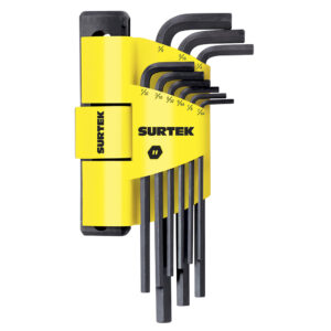 ALLFH9 Juego de 9 llaves hexagonales "L" en pulgadas en rack Surtek