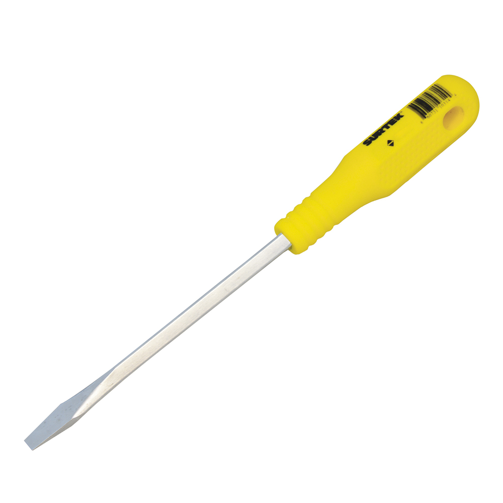 D465 Destornillador amarillo barra cuadr pta plana 3/8x10" Surtek