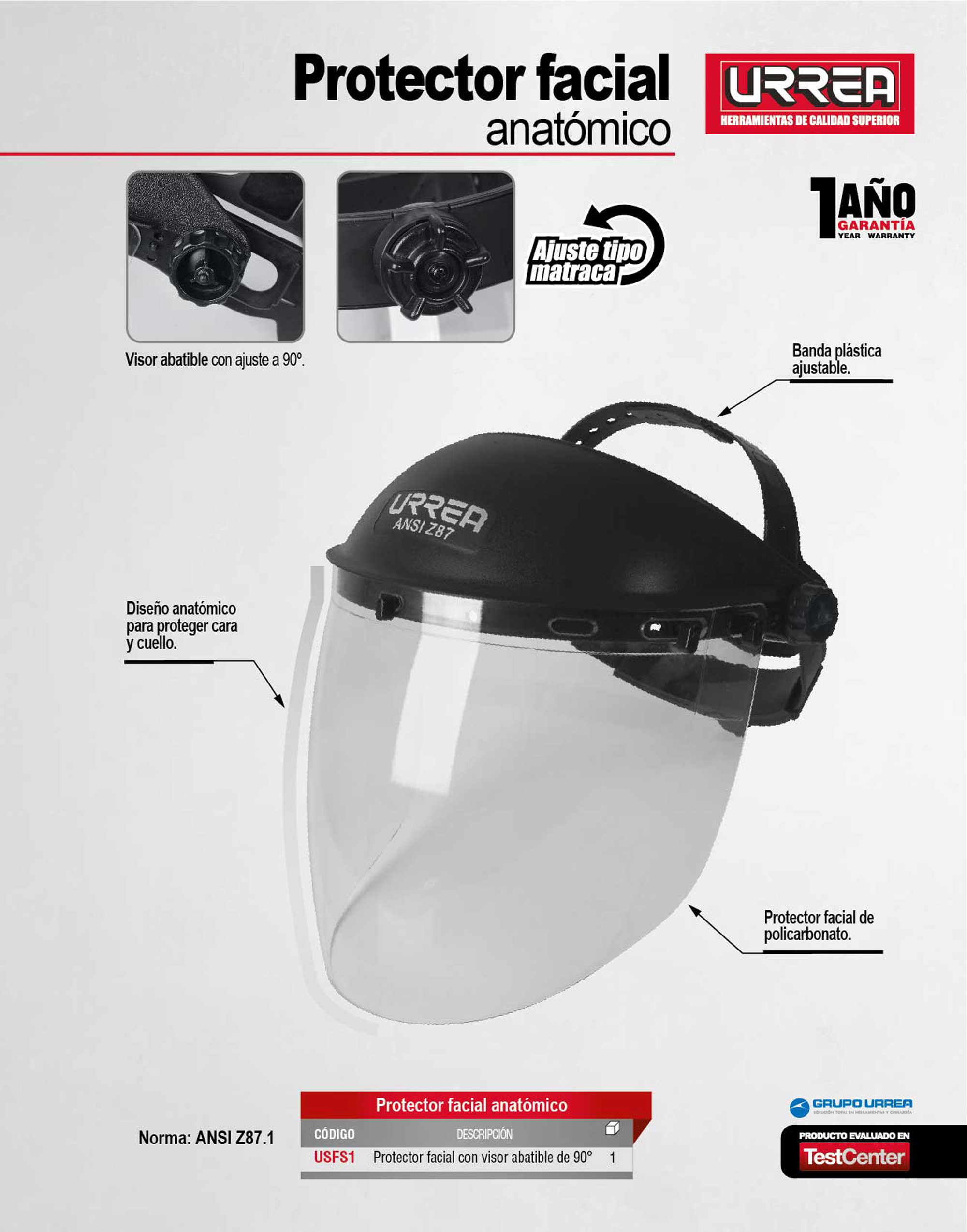 Protector facial anatómico Urrea - Imagen 2
