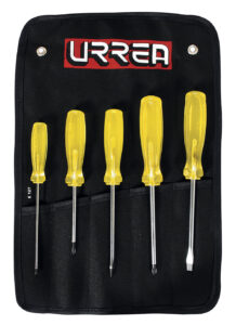 JBUD01 Juego de 5 destornilladores ámbar combinado Urrea
