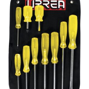 JBUD02 Juego de 10 destornilladores ámbar combinado Urrea
